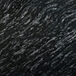 Black Marcino Granite slab with natural white veining