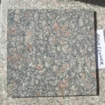 Bala Flower Granite Slab with Red and Grey Swirls