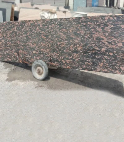 Polished Baltic Brown Granite Slab with Pebble Pattern