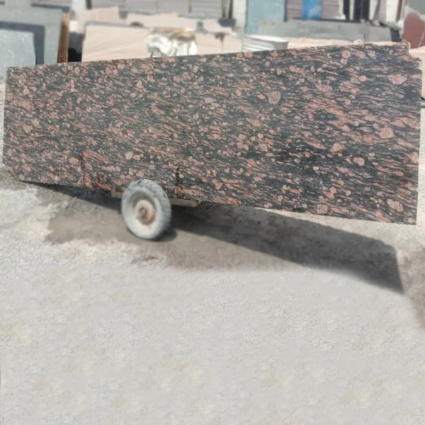 Polished Baltic Brown Granite Slab with Pebble Pattern