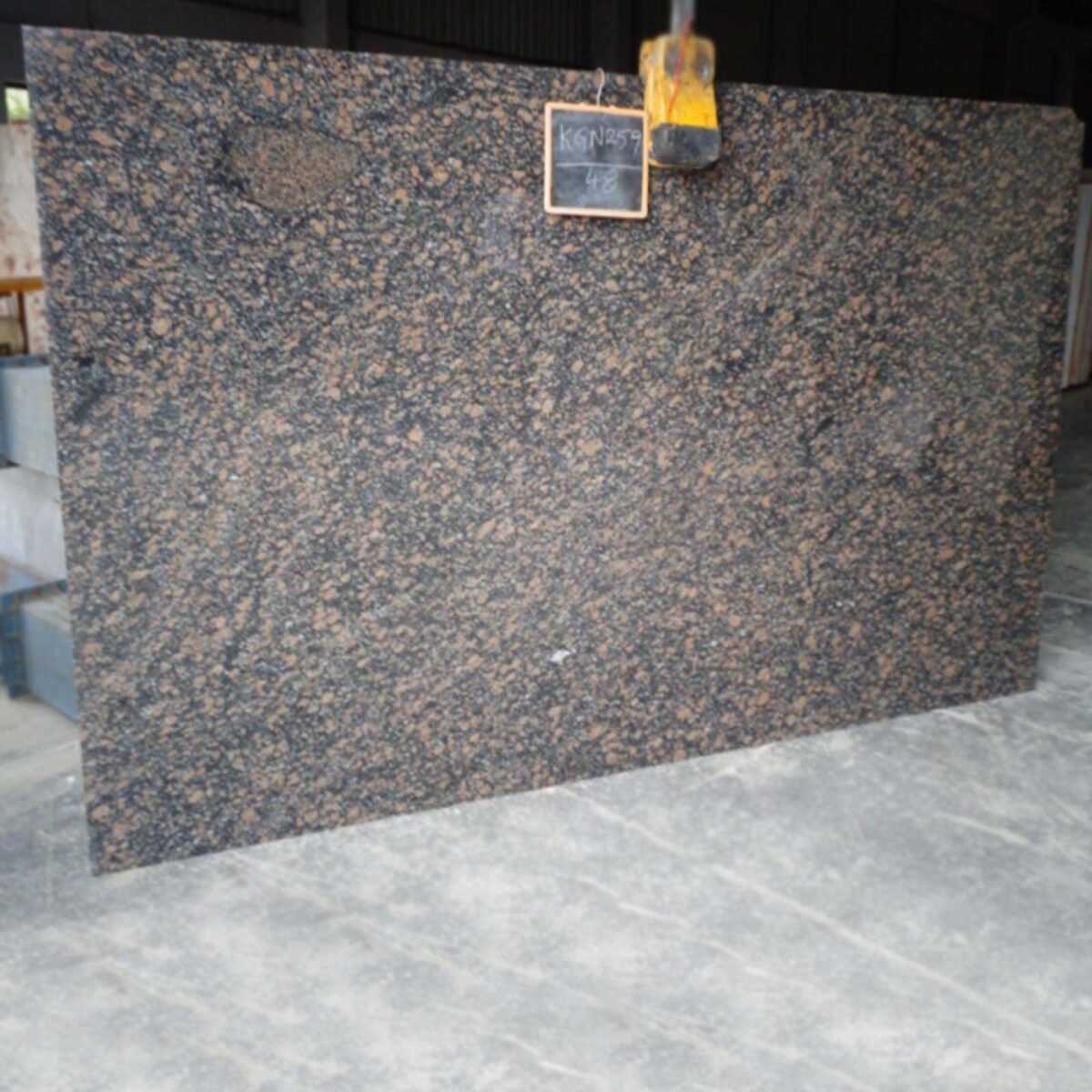 Polished Baltic Brown Granite Slab with Pebble Pattern