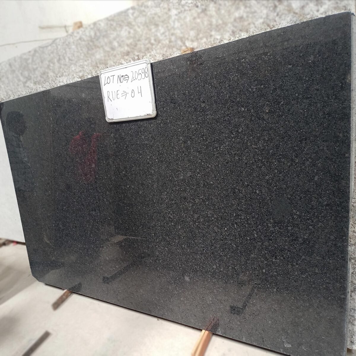 Polished Black Galaxy Granite Slab
