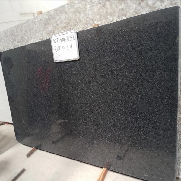 Polished Black Galaxy Granite Slab