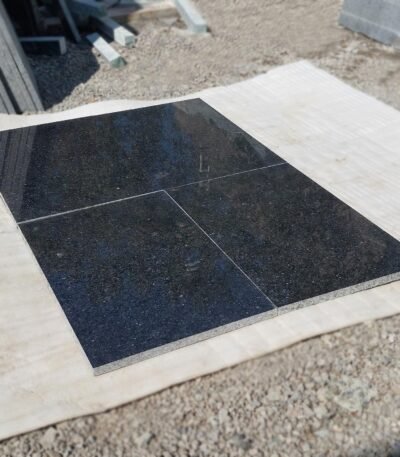Polished Black Galaxy Granite Slab