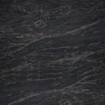 Polished Black Marine Granite Slab with Wave Pattern