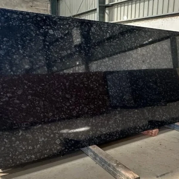 Polished Black Pearl Granite Slab