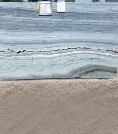 Blue Ocean Granite Slab with Flowing Patterns