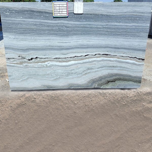 Blue Ocean Granite Slab with Flowing Patterns