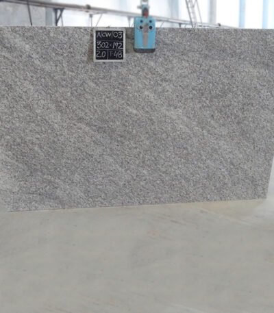 Crystal White Granite Slab with Fine Gray Specks