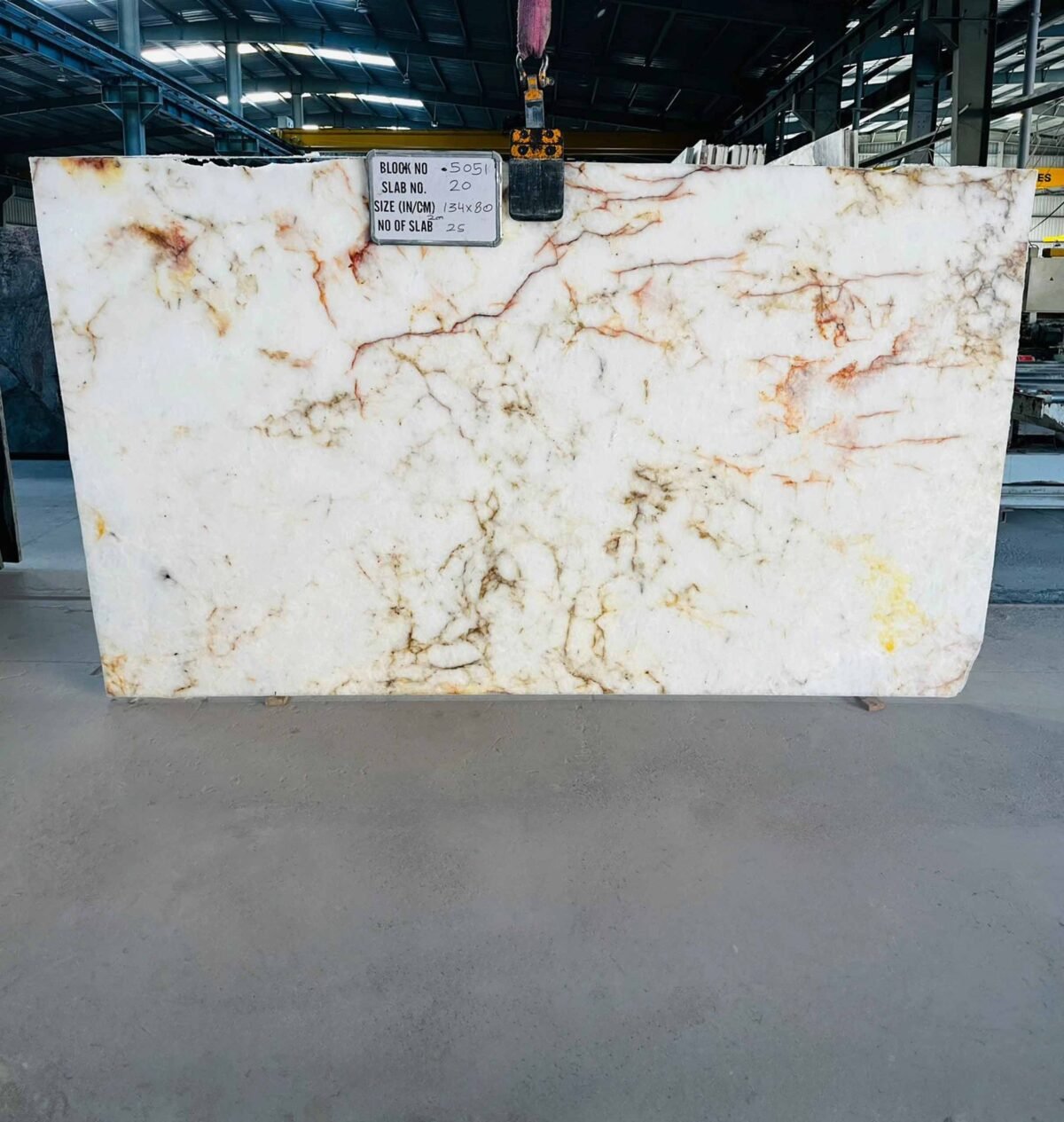 Crystallo Oro Quartzite Slab with Golden Veins