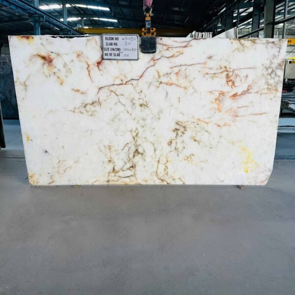 Crystallo Oro Quartzite Slab with Golden Veins