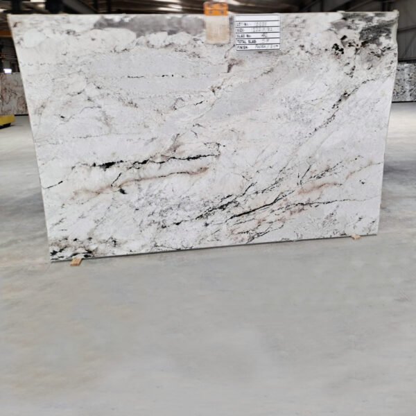 Epic White Granite Slab with Subtle Speckles