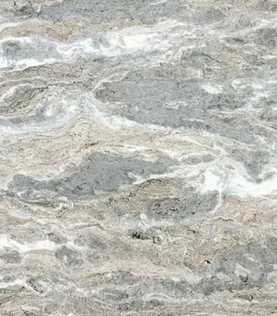 Fantasy Brown marble slab with elegant veining from India
