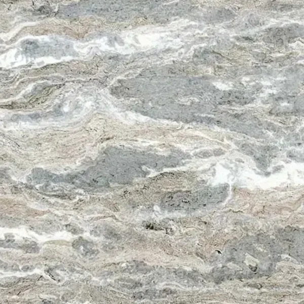 Fantasy Brown marble slab with elegant veining from India