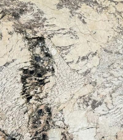 Alabaster White Granite Slab with Grey Veins