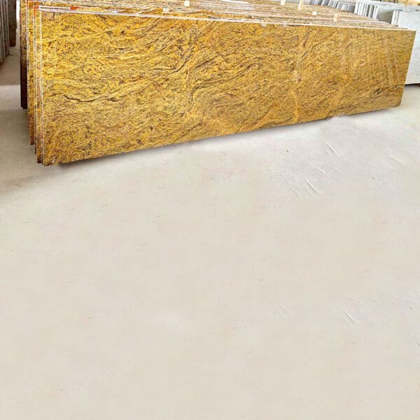 Golden Oak Granite Slab with Earthy Texture