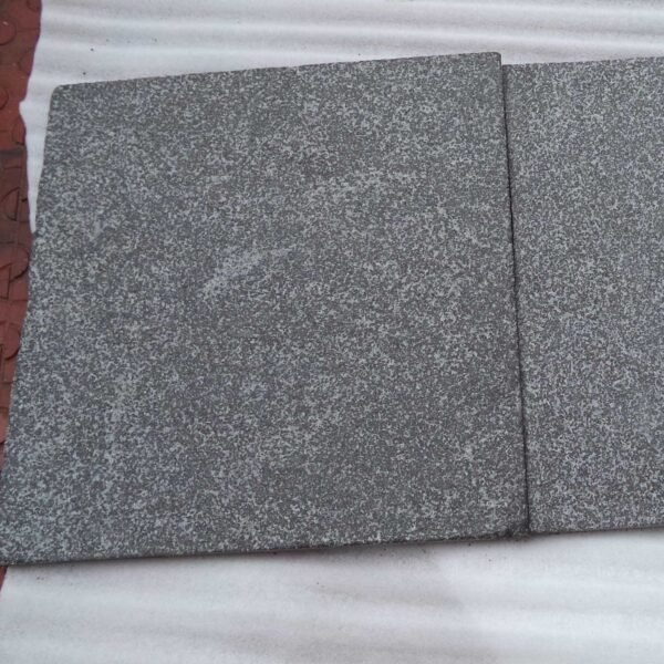 Polished Impala Black Granite Slab Close-up
