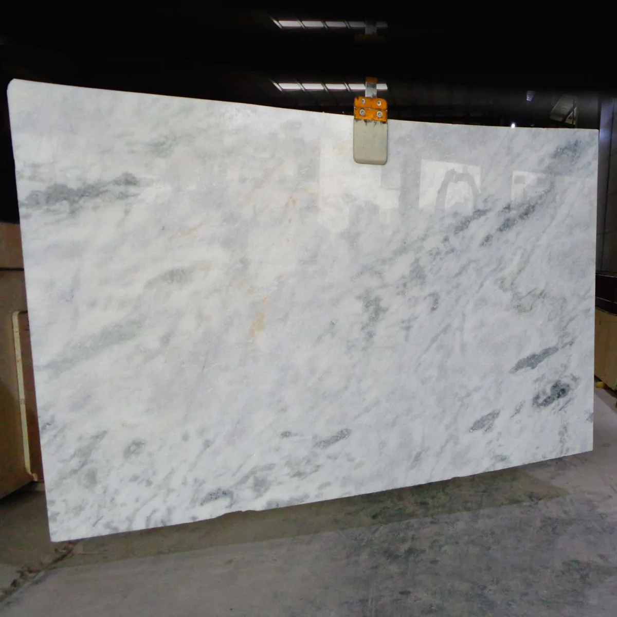 White Statuario Marble flooring and countertops