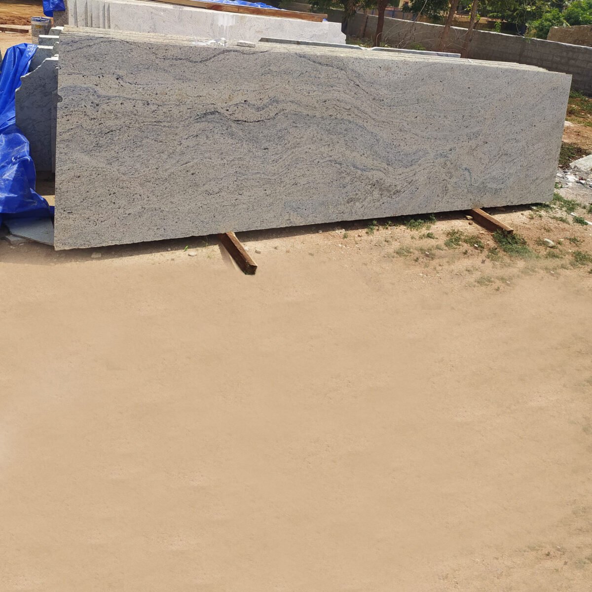 Polished New Ivory White Granite Slab