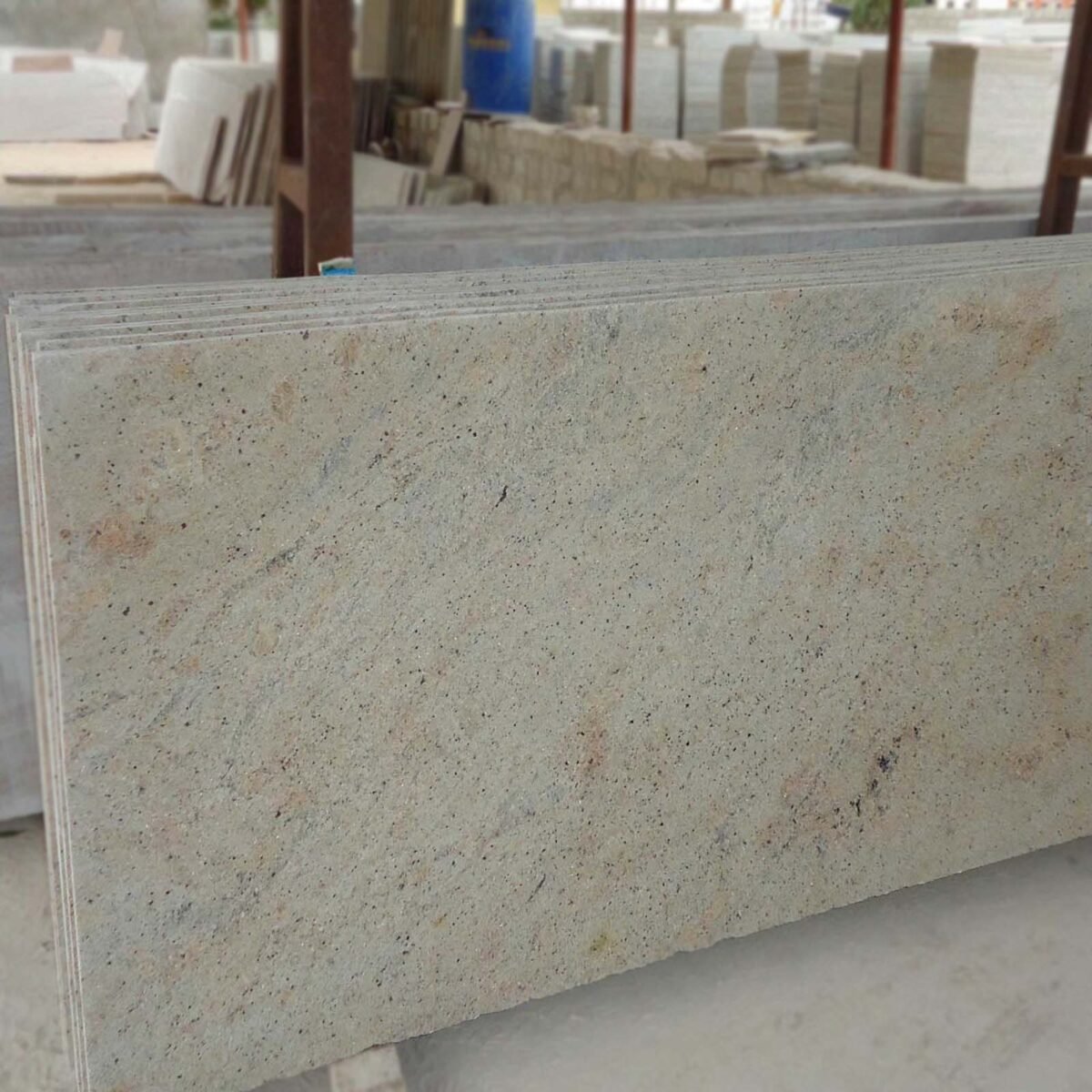 Ivory Fantasy Granite kitchen countertop with smooth finish