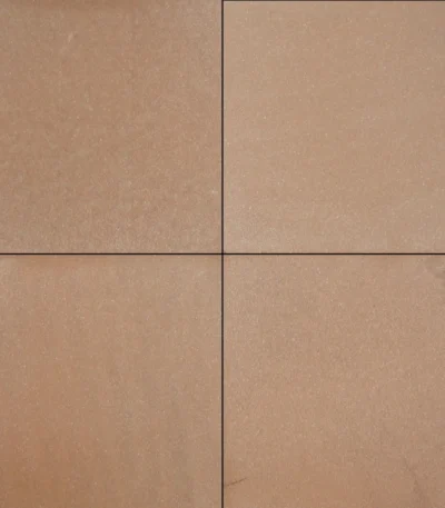 Pink sandstone paving tiles