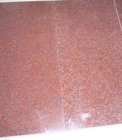 Jhansi Red Granite Slab with Bold Red and Black Speckles