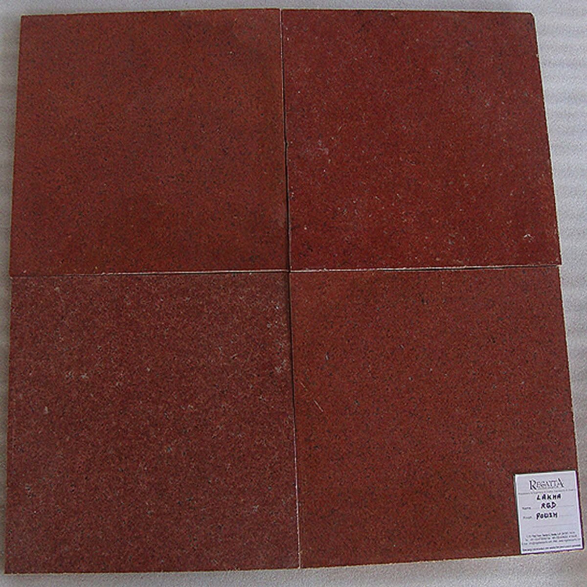 Lakha Red Granite Slab with Bold Red and Black Speckles
