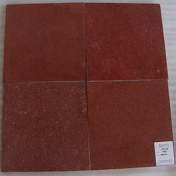 Lakha Red Granite Slab with Bold Red and Black Speckles