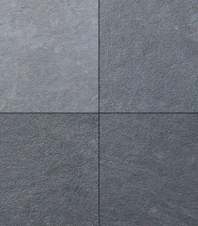 Lime Black limestone tiles for modern outdoor paving