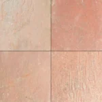 Lime Pink limestone paving slabs with natural matte finish