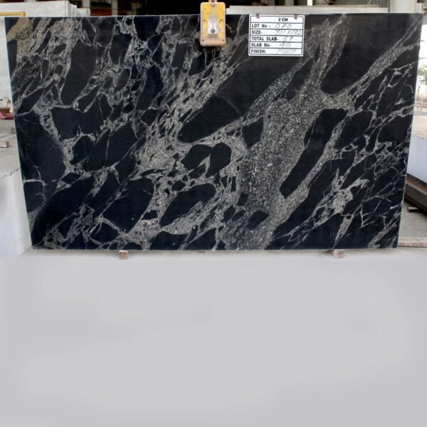 Magma Gold Granite Slab with Bold Golden Swirls