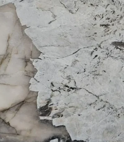 Marvellous White Marble slab with light veining