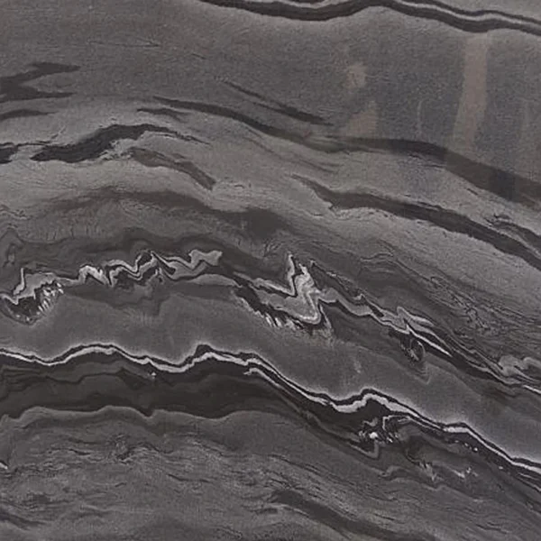 Mercury Black Marble slab with striking white veining