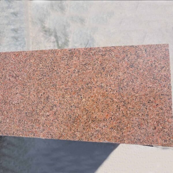 Polished Onida Orange Granite Slab with Black Flecks