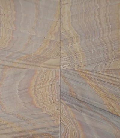 Rainbow Sandstone tiles with natural colorful bands