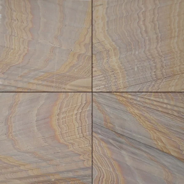 Rainbow Sandstone tiles with natural colorful bands
