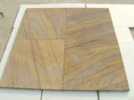 Artistic paving with Indian Rainbow Sandstone