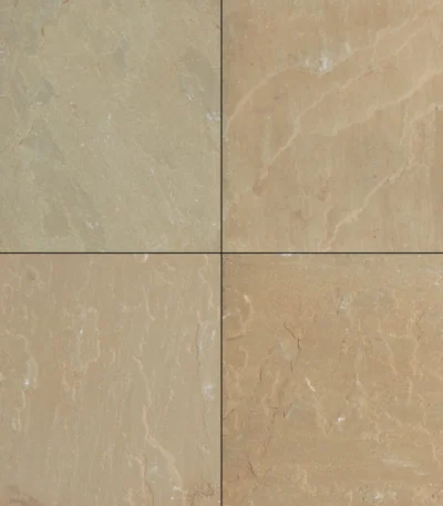 Raj Green Sandstone paving in traditional garden