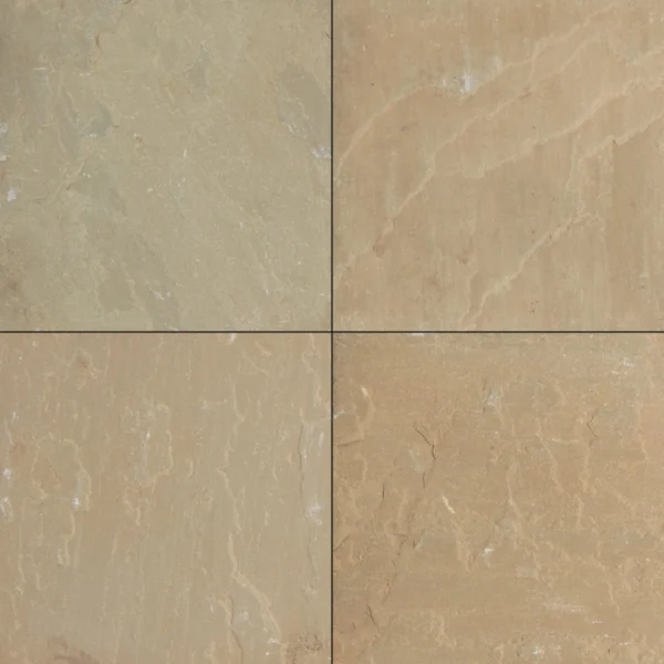 Raj Green Sandstone paving in traditional garden