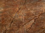 Rain Forest Brown Marble slab with natural veining