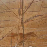 Rain Forest Golden Marble slab with golden-brown veining