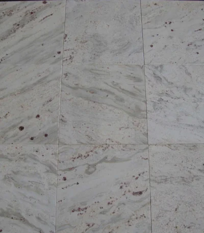 River White Granite Slab with Burgundy Flecks