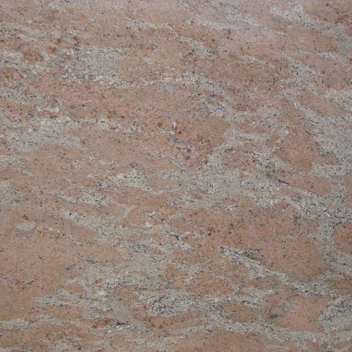Polished Rose Wood Granite Slab with Natural Streaks