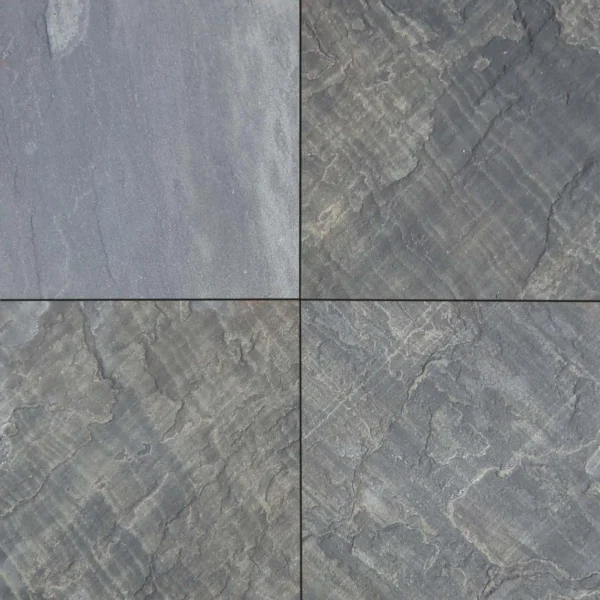 Sagar Black Sandstone tiles and cobbles for paving