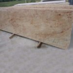 Cream and Pink Granite Kitchen Countertop