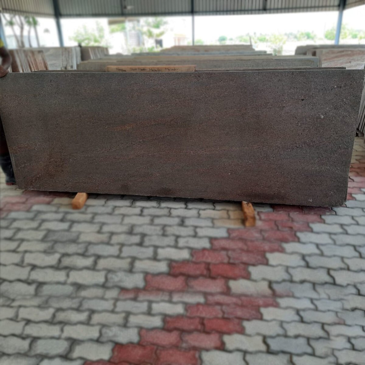 Sparkle Brown Granite Slab with Golden Flecks