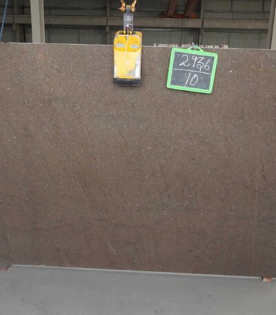 Sparkle Brown Granite Slab with Golden Flecks