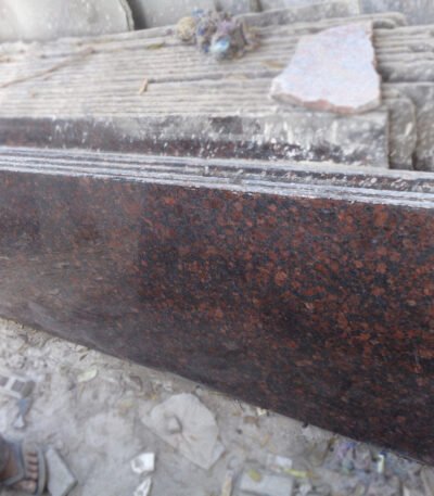 Tan Brown Granite Slab with Natural Flecks