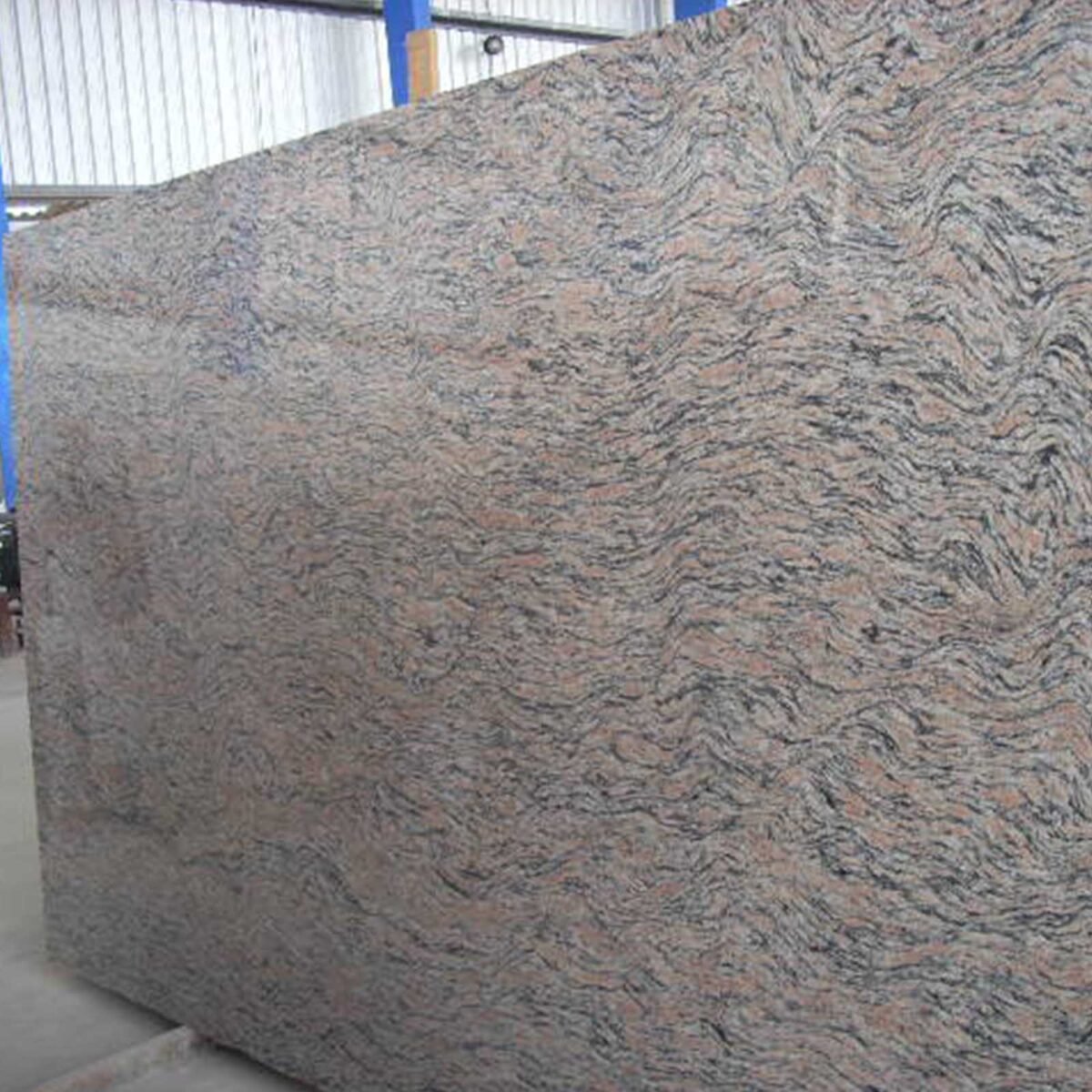 Tiger Skin Granite Slab with Brown and Black Stripes