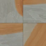 Two Tone Sandstone paving tiles with natural finish